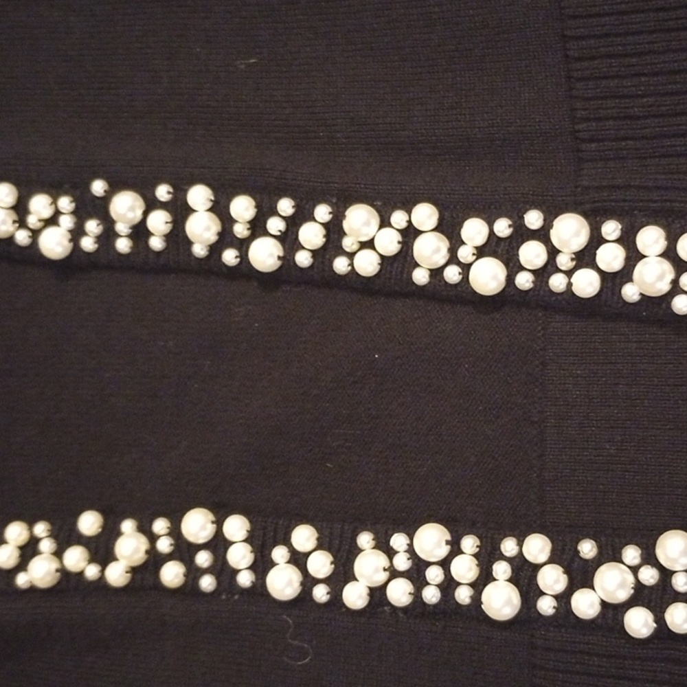 Ellen Tracy Valero Sweater with Pearl Trim - Picture 3 of 7